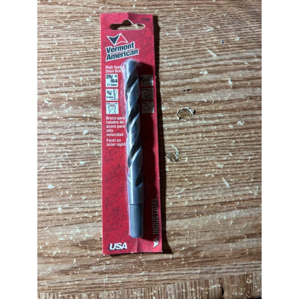 Vermont American 29/64" High Speed Steel Drill Bit Reduced Shank Hss #10485 Usa